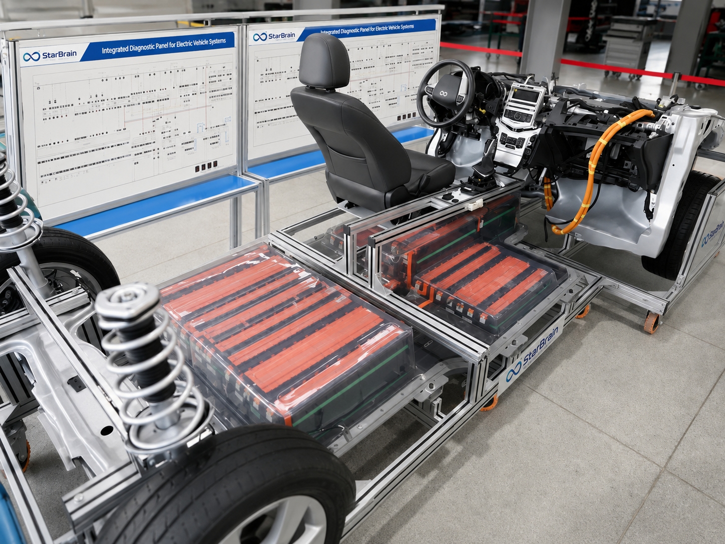 EVA01g - New Energy Vehicle Laboratory: BYD E5 Full-Cut Vehicle with Panel One-Stop Solution