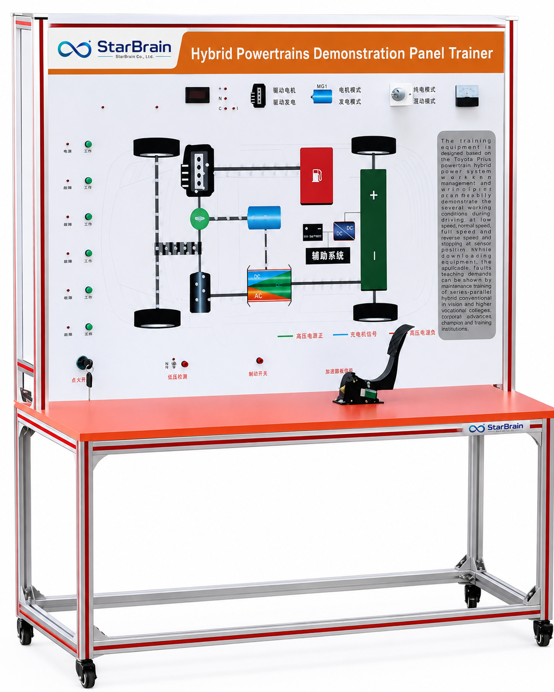 CL-HB-02 Hybrid Vehicle Chassis Powertrain System Educational Demo Platform